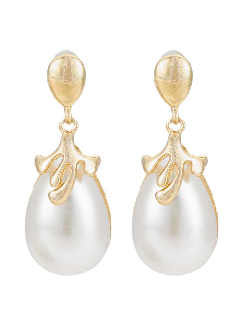 Ynf Alloy KESH105 ER4128 Womens Jewellery Wholesale Artificial Earring Pearl Jewelry Gold Plated Jewelry Manufacturer - Jewellery Export