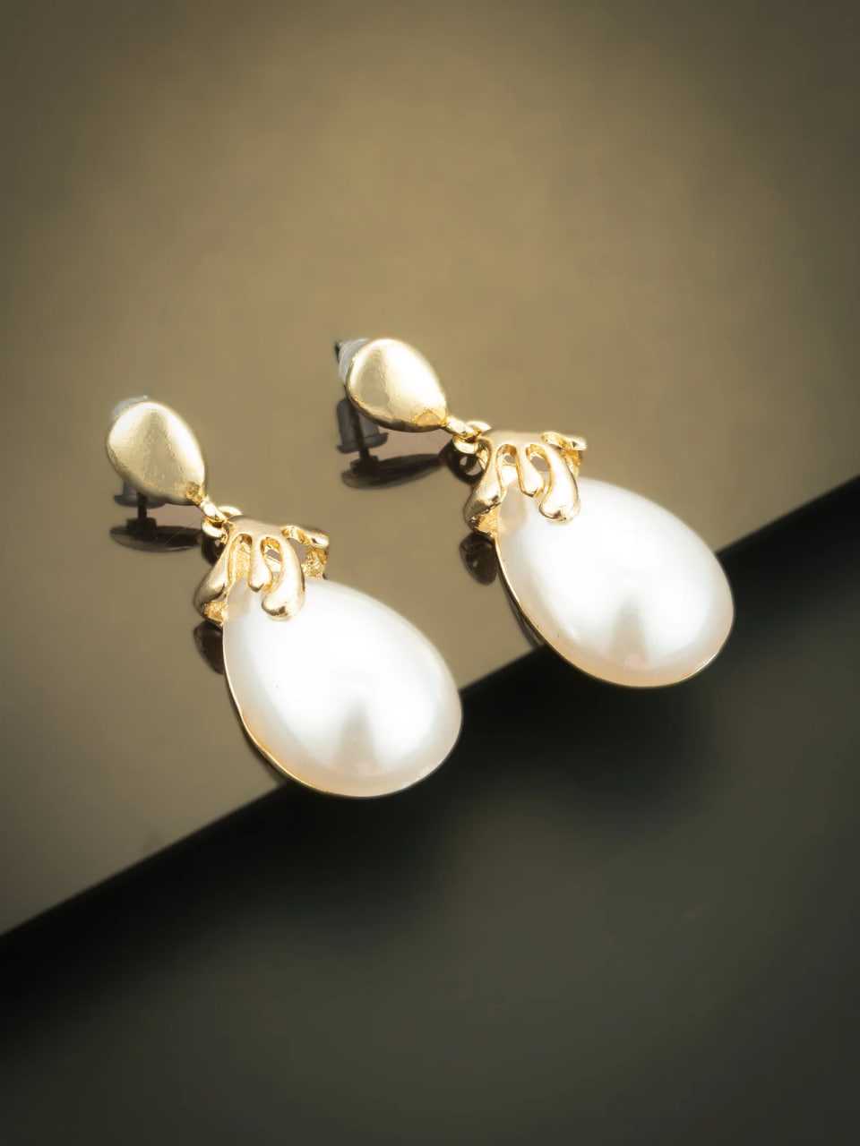 Ynf Alloy KESH105 ER4128 Womens Jewellery Wholesale Artificial Earring Pearl Jewelry Gold Plated Jewelry Manufacturer - Jewellery Export