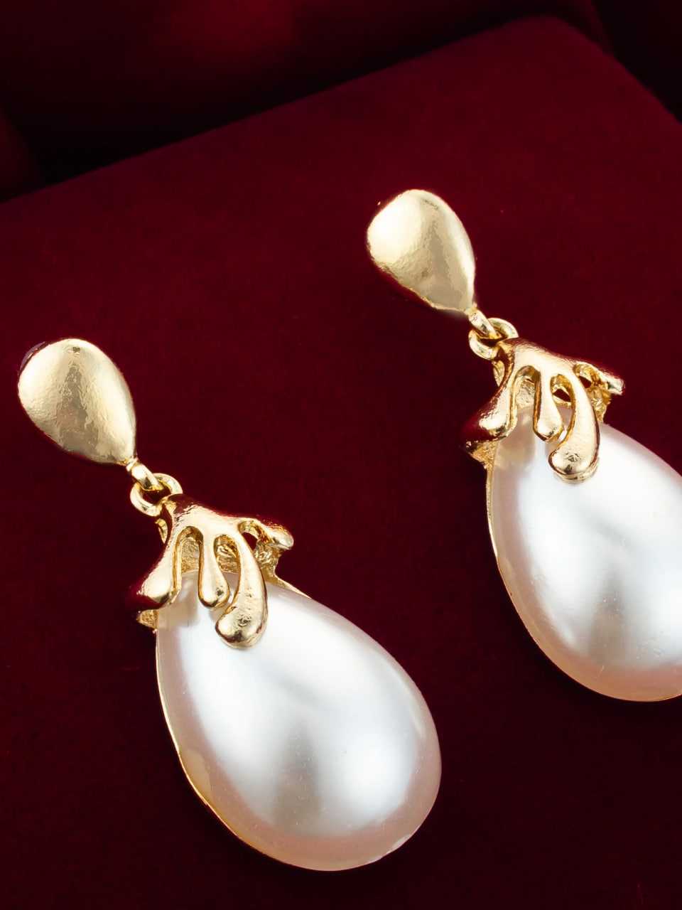 Ynf Alloy KESH105 ER4128 Womens Jewellery Wholesale Artificial Earring Pearl Jewelry Gold Plated Jewelry Manufacturer - Jewellery Export