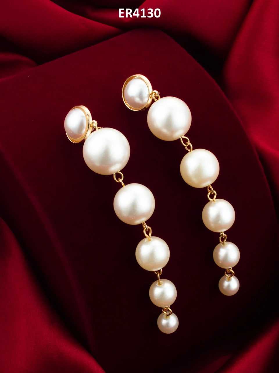 Ynf Alloy KESH105 ER4130 Womens Jewellery Wholesale Fancy Earrings Pearl Jewelry Gold Plated Jewelry Manufacturer - Jewellery Export