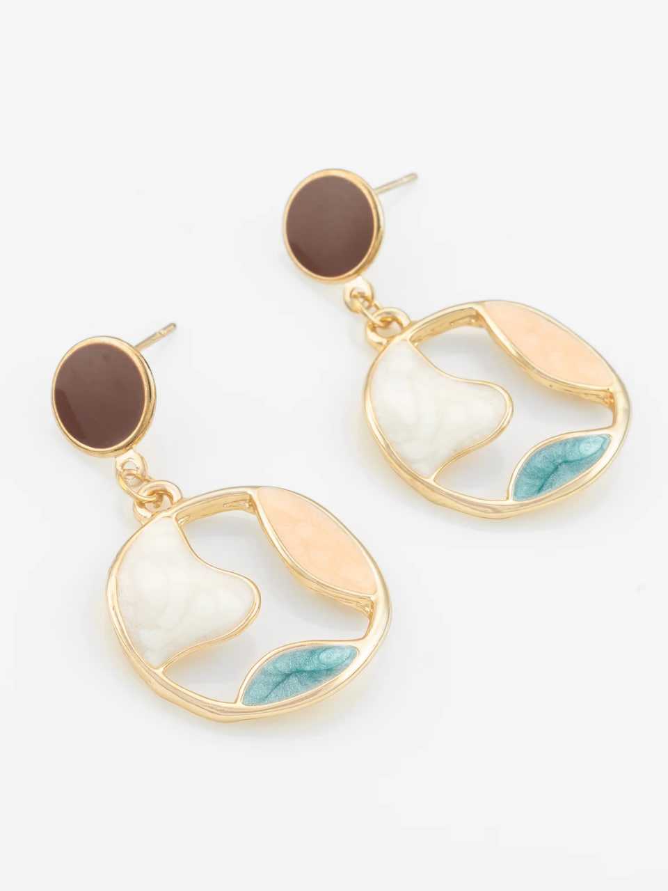 Ynf Alloy KESH105 ER4140 Womens Jewellery Wholesale Gold Plated Jewelry Long Earrings Party Wear Jewelry Manufacturer - Jewellery Export