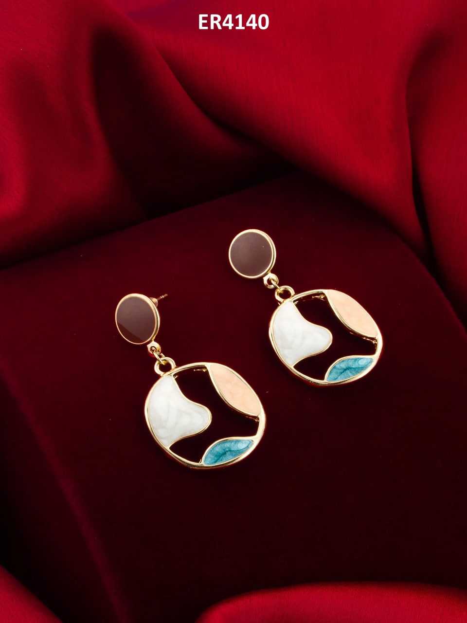 Ynf Alloy KESH105 ER4140 Womens Jewellery Wholesale Gold Plated Jewelry Long Earrings Party Wear Jewelry Manufacturer - Jewellery Export