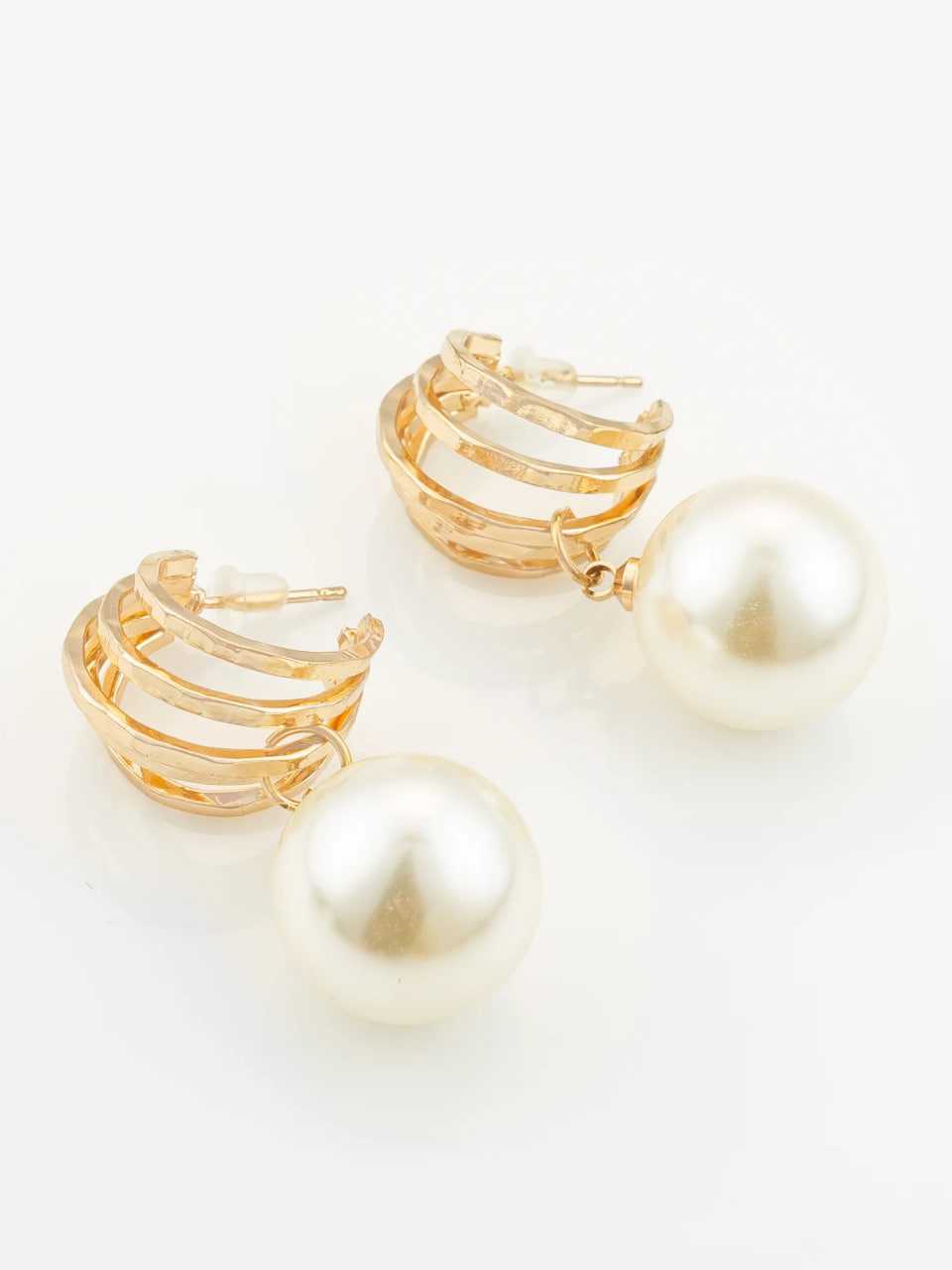 Ynf Alloy KESH105 ER4143 Womens Jewellery Wholesale Fancy Earrings Pearl Jewelry Gold Plated Jewelry Manufacturer - Jewellery Export
