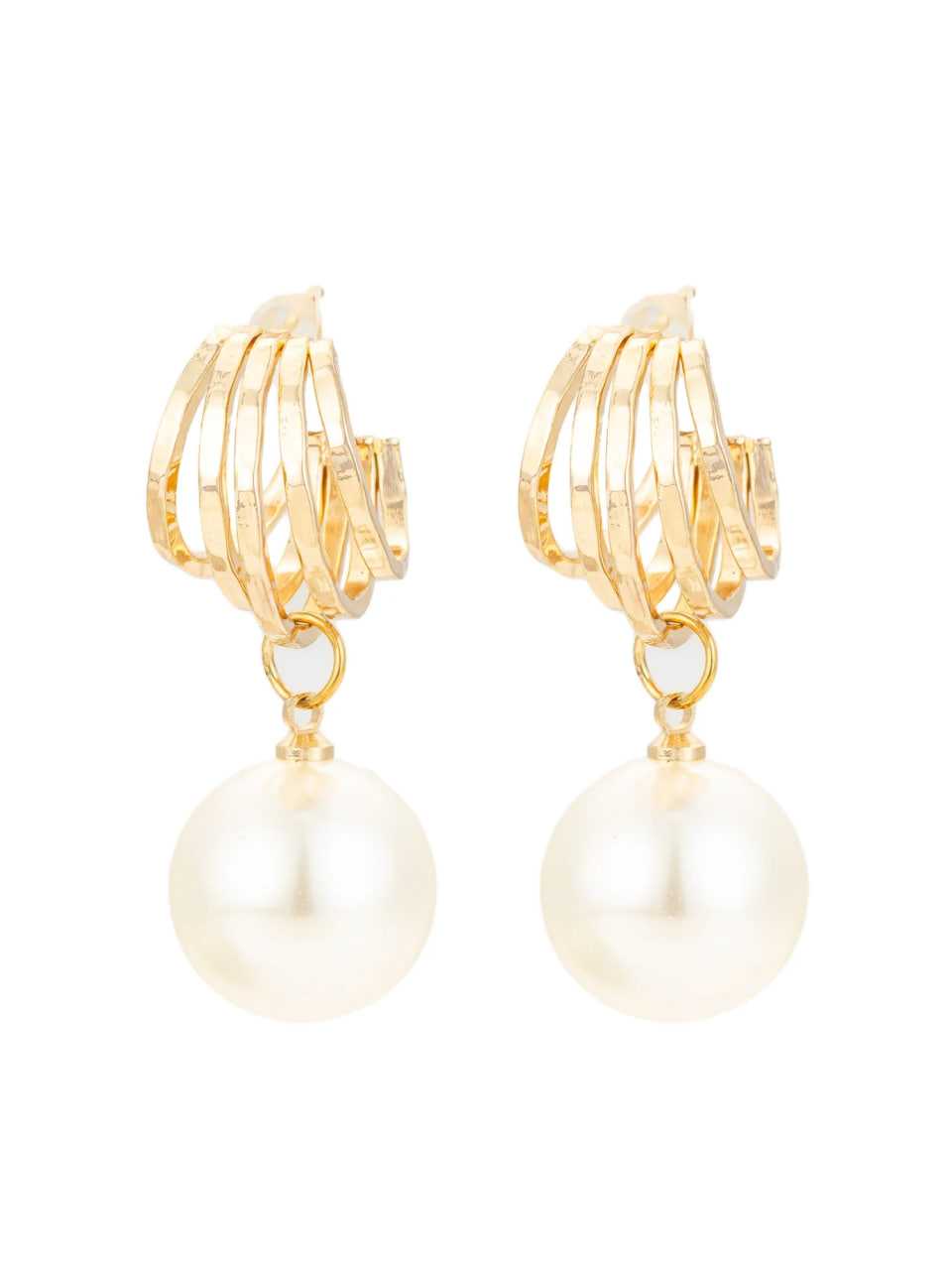 Ynf Alloy KESH105 ER4143 Womens Jewellery Wholesale Fancy Earrings Pearl Jewelry Gold Plated Jewelry Manufacturer - Jewellery Export