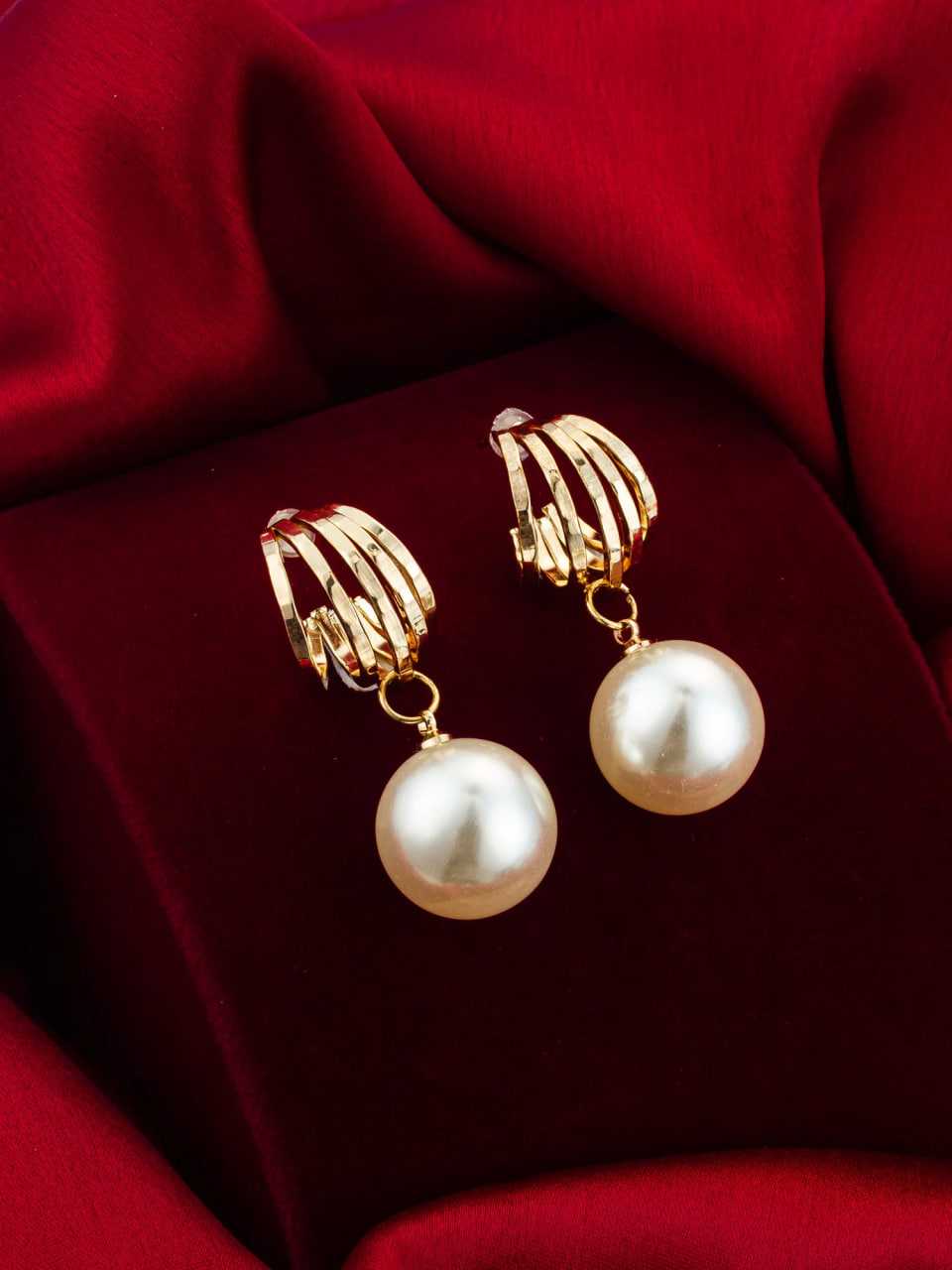 Ynf Alloy KESH105 ER4143 Womens Jewellery Wholesale Fancy Earrings Pearl Jewelry Gold Plated Jewelry Manufacturer - Jewellery Export