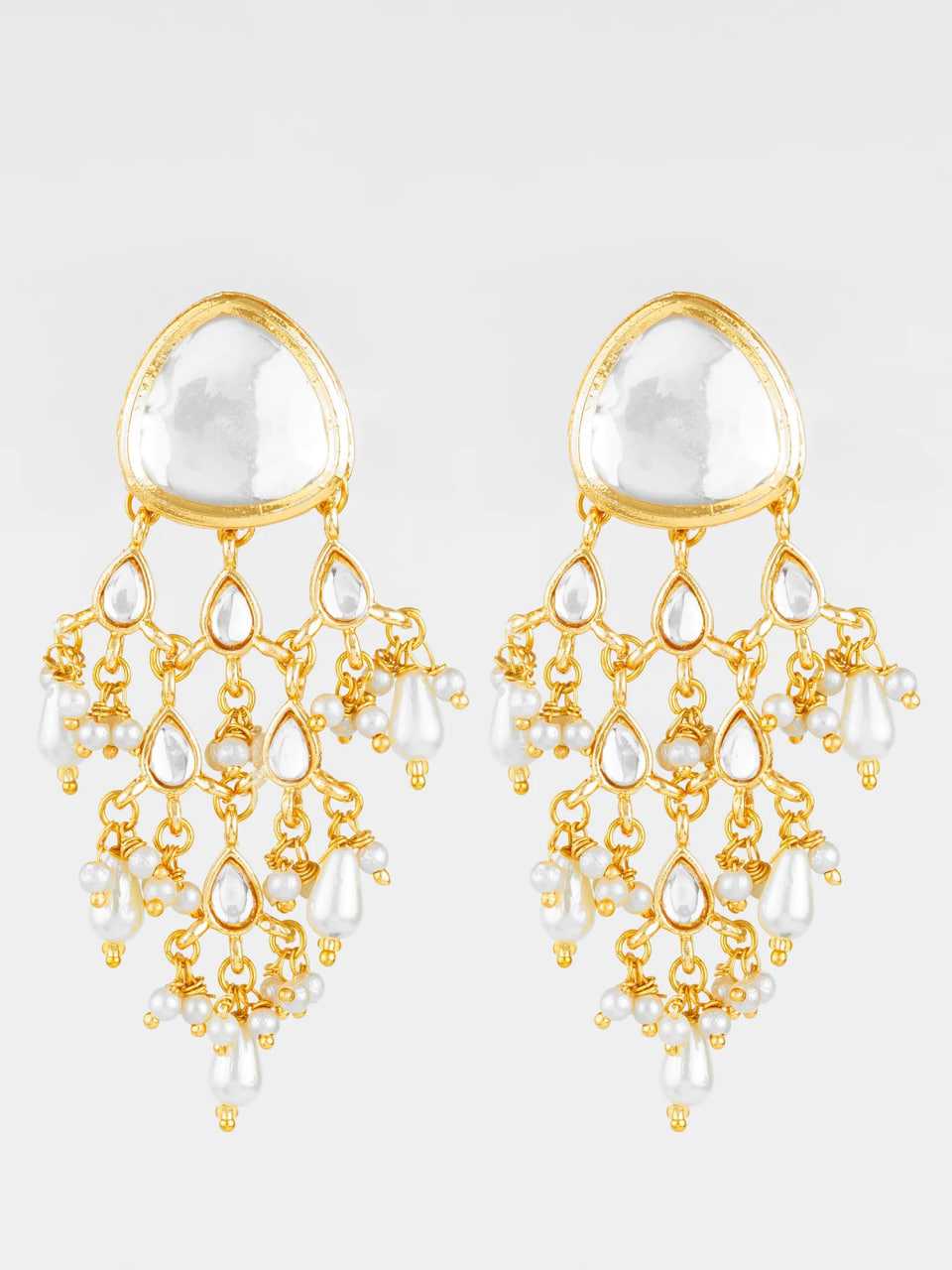 Ynf Brass KESH105 ER4119 Womens Jewellery Wholesale Fancy Earrings Gold Plated Jewelry Earrings With Stones Manufacturer - Jewellery Export