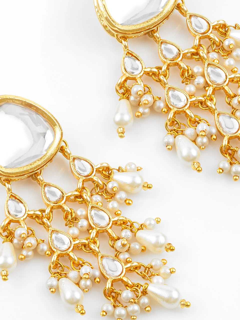 Ynf Brass KESH105 ER4119 Womens Jewellery Wholesale Fancy Earrings Gold Plated Jewelry Earrings With Stones Manufacturer - Jewellery Export