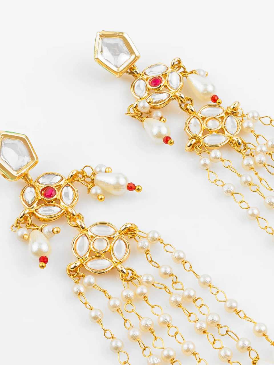 Ynf Brass KESH105 ER4120 Womens Jewellery Wholesale Fancy Earrings Gold Plated Jewelry Earrings With Stones Manufacturer - Jewellery Export