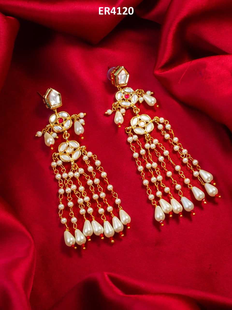 Ynf Brass KESH105 ER4120 Womens Jewellery Wholesale Fancy Earrings Gold Plated Jewelry Earrings With Stones Manufacturer - Jewellery Export