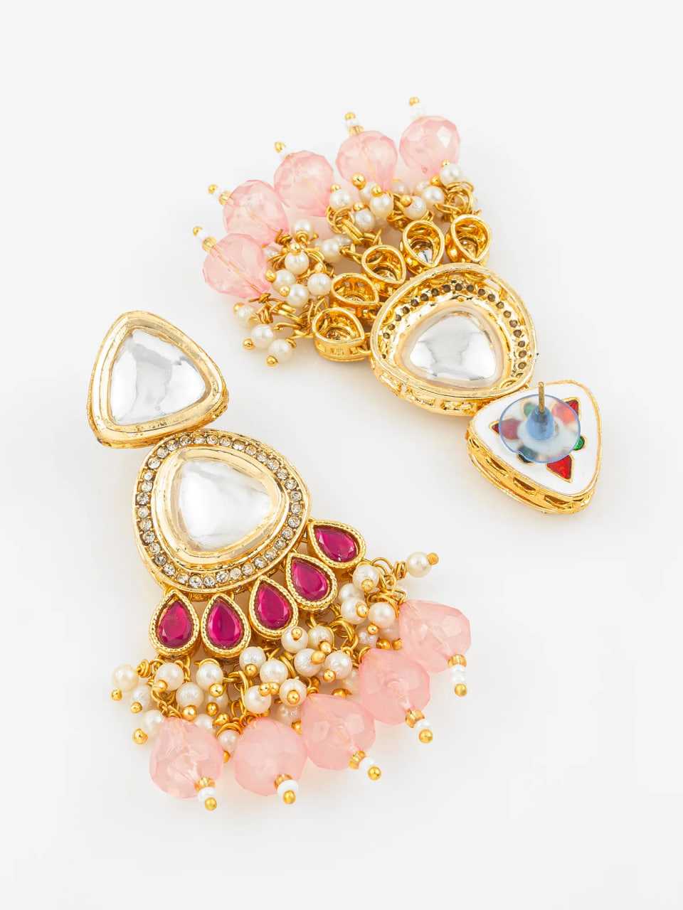 Ynf Brass KESH105 ER4121 Womens Jewellery Wholesale Fancy Earrings Kundan Earrings Earrings With Stones Manufacturer - Jewellery Export