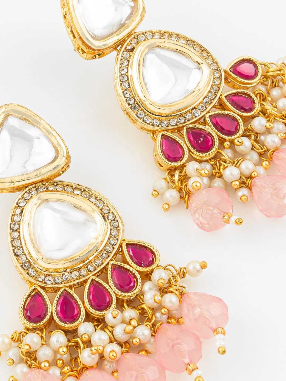 Ynf Brass KESH105 ER4121 Womens Jewellery Wholesale Fancy Earrings Kundan Earrings Earrings With Stones Manufacturer - Jewellery Export