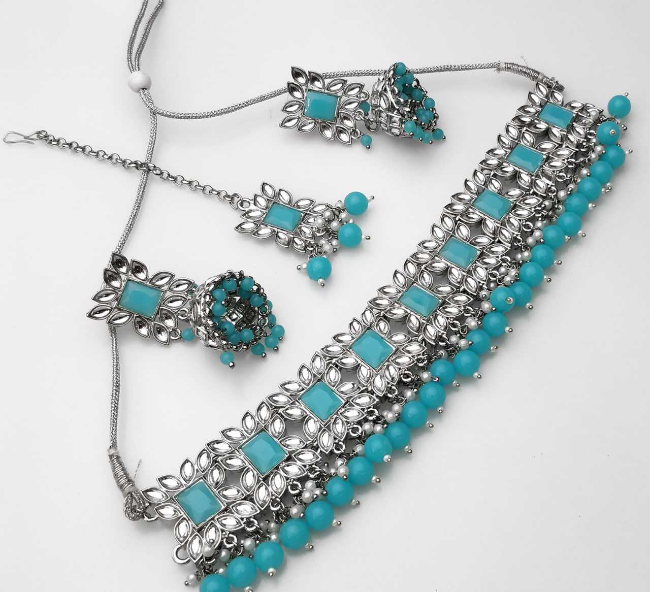 Ynf Brass KESH105 NK3346 Womens Jewellery Wholesale Kundan Pendant Sets Necklaces Set Fashion Necklace Manufacturer - Jewellery Export