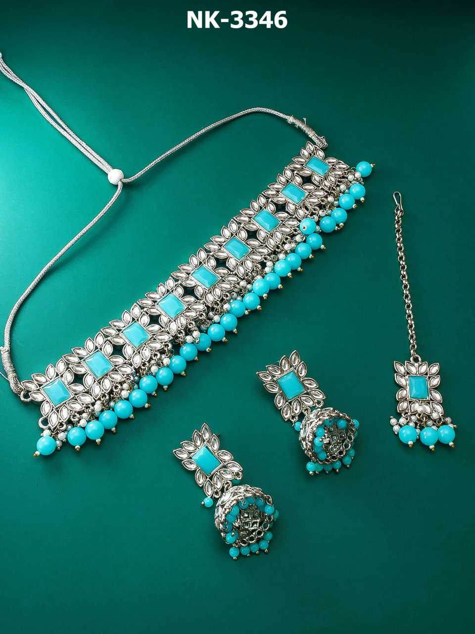 Ynf Brass KESH105 NK3346 Womens Jewellery Wholesale Kundan Pendant Sets Necklaces Set Fashion Necklace Manufacturer - Jewellery Export