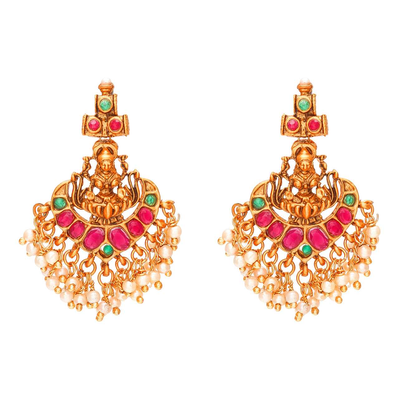 Ynf Brass KESH105 NK3362 Womens Jewellery Wholesale Golden Necklace Set Fashion Necklace Temple Jewelry Manufacturer - Jewellery Export