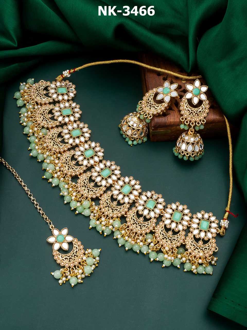 Ynf Brass KESH105 NK3466 Womens Jewellery Wholesale Kundan Pendant Sets Necklaces Set Fashion Necklace Artificial Necklace Sets Manufacturer - Jewellery Export