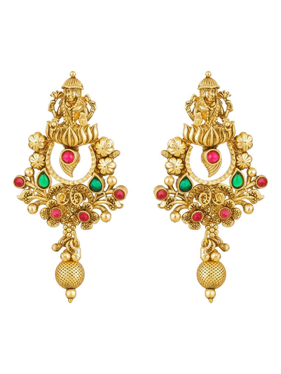 Ynf Brass KESH105 NK3948 Womens Jewellery Wholesale Golden Necklace Set Temple Jewelry Manufacturer - Jewellery Export