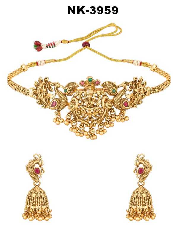 Ynf Brass KESH105 NK3959 Womens Jewellery Wholesale Choker Necklaces Temple Jewelry Manufacturer - Jewellery Export