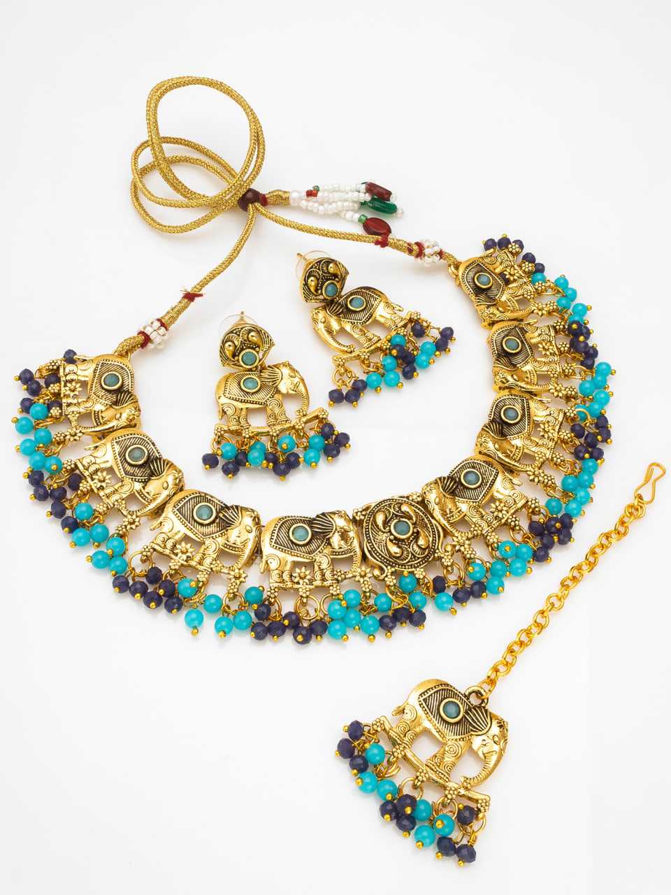 Ynf Brass KESH105 NK4234 Womens Jewellery Wholesale Artificial Necklace Sets Temple Jewelry Manufacturer - Jewellery Export