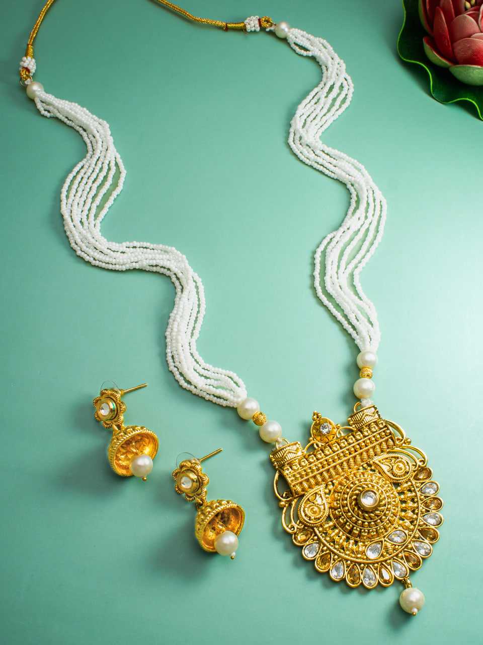 Ynf Brass KESH105 NK4246 Womens Jewellery Wholesale Long Sets Fancy Mala Necklaces Manufacturer - Jewellery Export