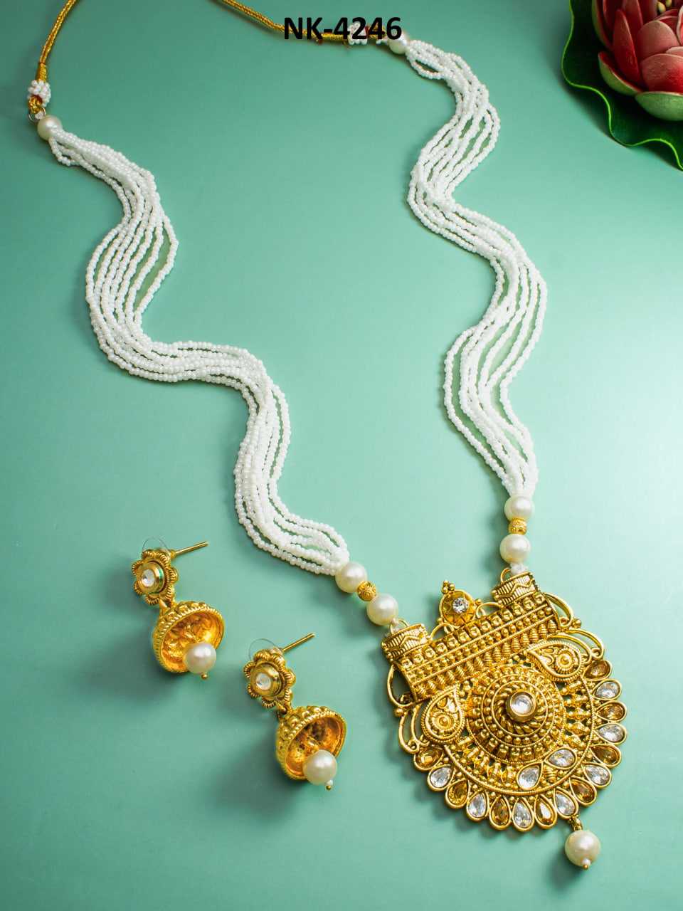 Ynf Brass KESH105 NK4246 Womens Jewellery Wholesale Long Sets Fancy Mala Necklaces Manufacturer - Jewellery Export