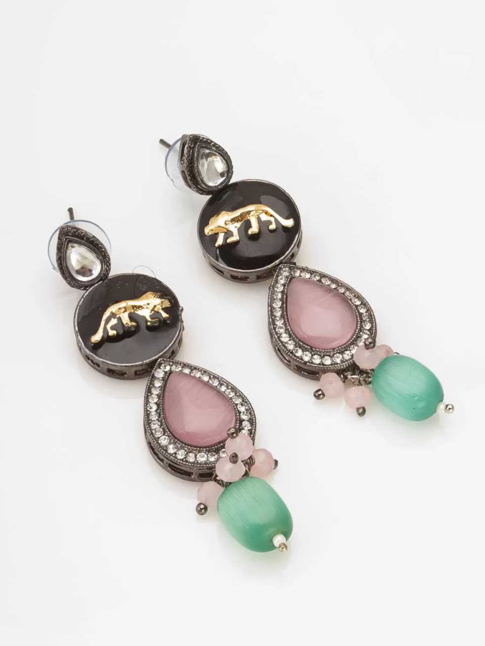 Ynf Brass KESH105 NK4264 Womens Jewellery Wholesale Kundan Necklace Set Oxidized Jewellery Set Manufacturer - Jewellery Export