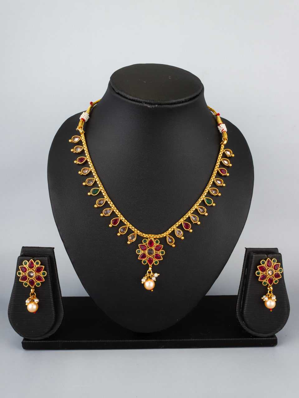 Ynf Brass KESH105 NK4423 Womens Jewellery Wholesale Necklaces Set Fashion Necklace Artificial Necklace Sets Manufacturer - Jewellery Export