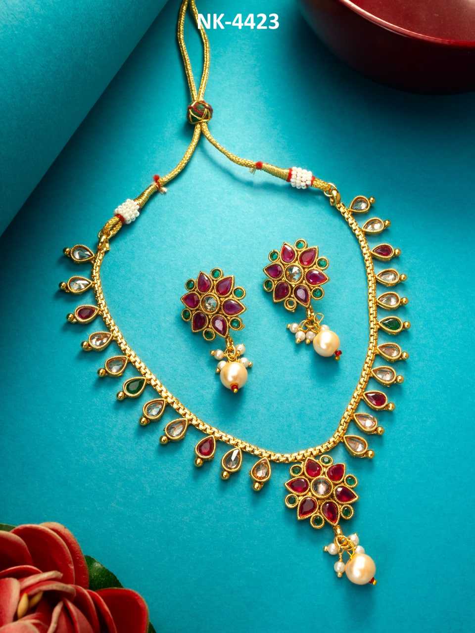 Ynf Brass KESH105 NK4423 Womens Jewellery Wholesale Necklaces Set Fashion Necklace Artificial Necklace Sets Manufacturer - Jewellery Export