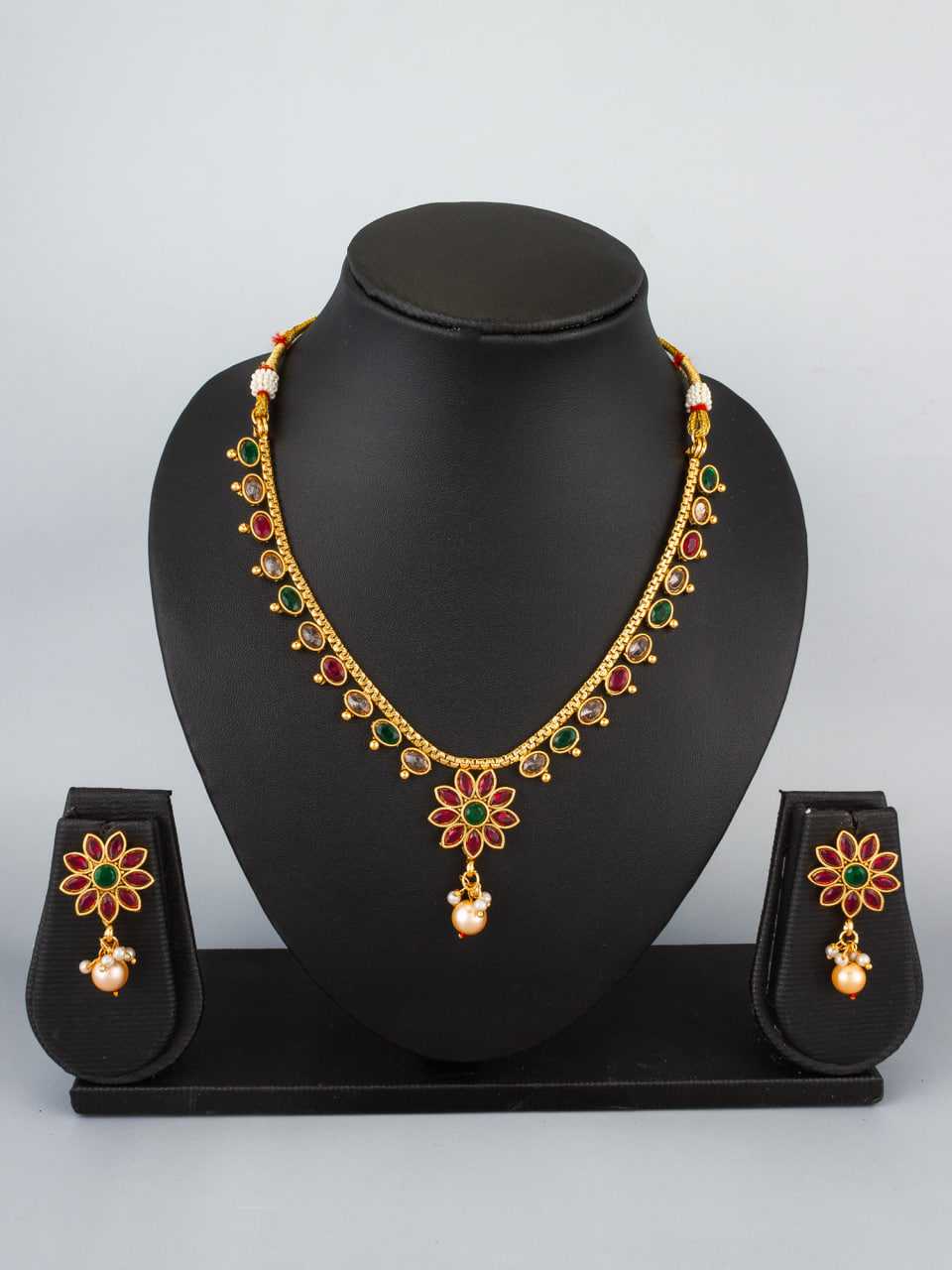 Ynf Brass KESH105 NK4428 Womens Jewellery Wholesale Necklaces Set Fashion Necklace Artificial Necklace Sets Manufacturer - Jewellery Export