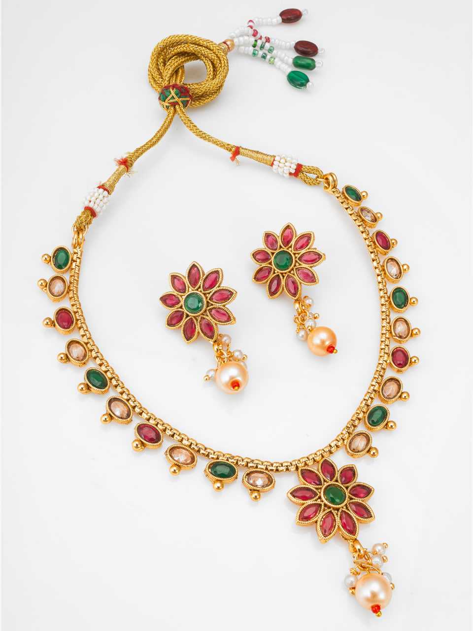 Ynf Brass KESH105 NK4428 Womens Jewellery Wholesale Necklaces Set Fashion Necklace Artificial Necklace Sets Manufacturer - Jewellery Export