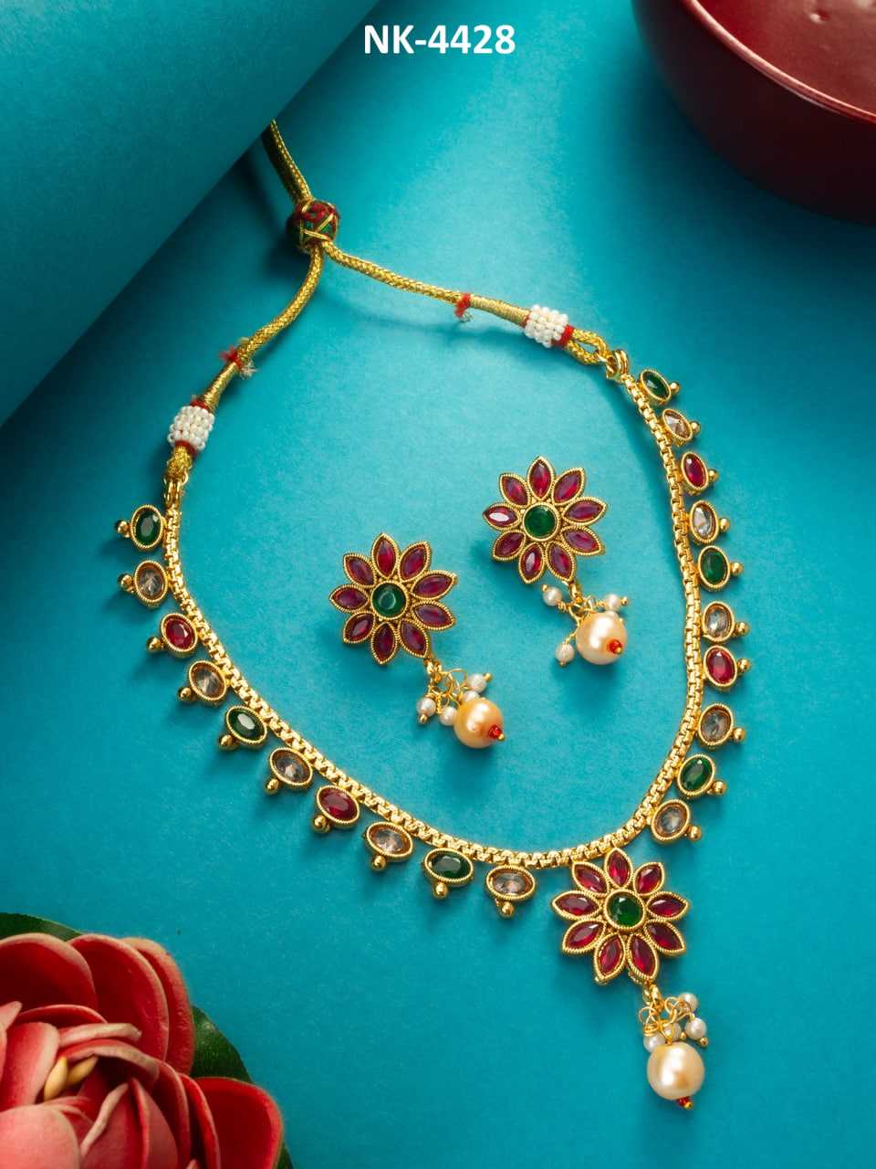 Ynf Brass KESH105 NK4428 Womens Jewellery Wholesale Necklaces Set Fashion Necklace Artificial Necklace Sets Manufacturer - Jewellery Export