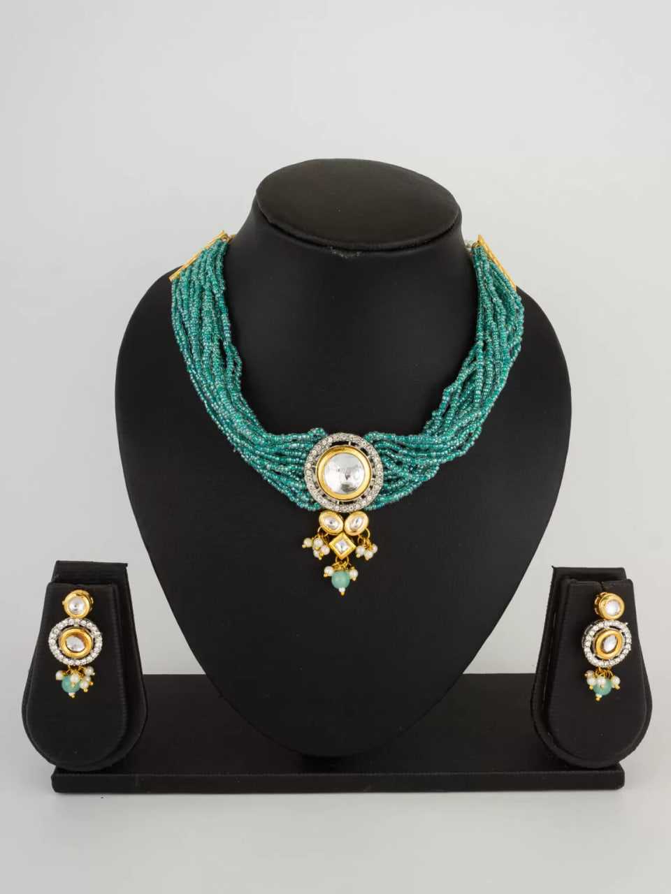Ynf Brass KESH105 NK4436 Womens Jewellery Wholesale Choker Necklaces Fancy Mala Necklaces Kundan Pendant Sets Manufacturer - Jewellery Export
