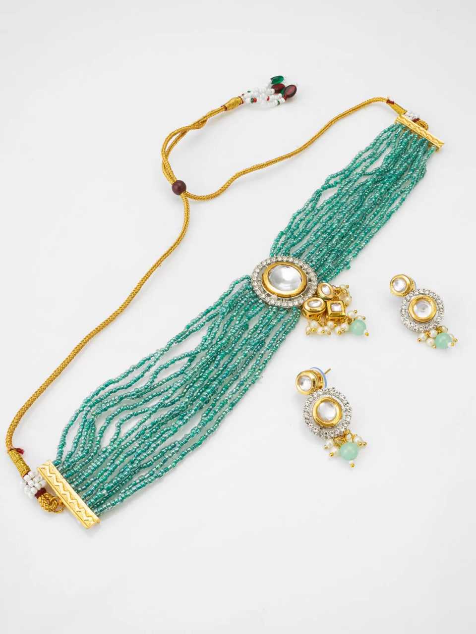 Ynf Brass KESH105 NK4436 Womens Jewellery Wholesale Choker Necklaces Fancy Mala Necklaces Kundan Pendant Sets Manufacturer - Jewellery Export