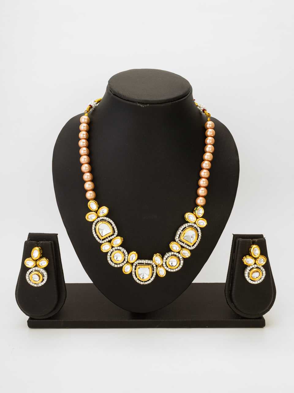 Ynf Brass KESH105 NK4464 Womens Jewellery Wholesale Fancy Mala Necklaces Kundan Pendant Sets Fashion Necklace Manufacturer - Jewellery Export