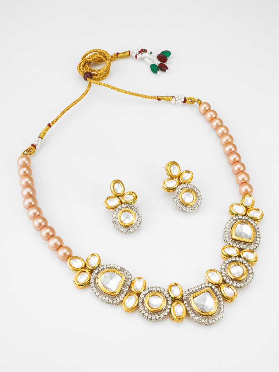 Ynf Brass KESH105 NK4464 Womens Jewellery Wholesale Fancy Mala Necklaces Kundan Pendant Sets Fashion Necklace Manufacturer - Jewellery Export