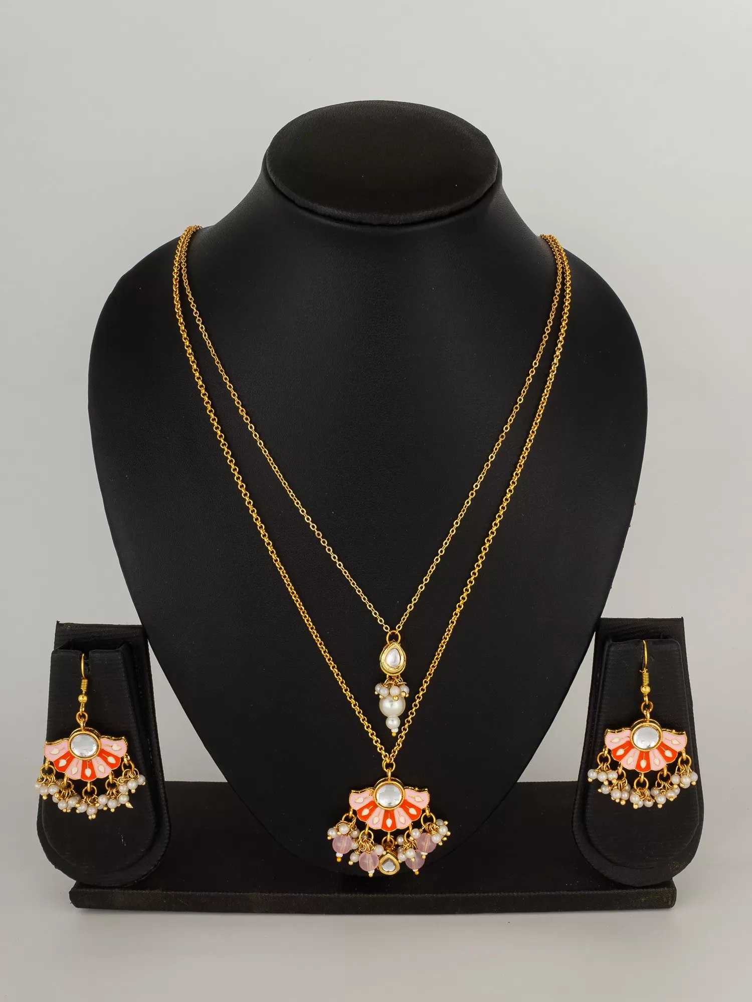 Ynf Brass KESH105 NK4476 Womens Jewellery Wholesale Kundan Pendant Sets Necklaces Set Manufacturer - Jewellery Export