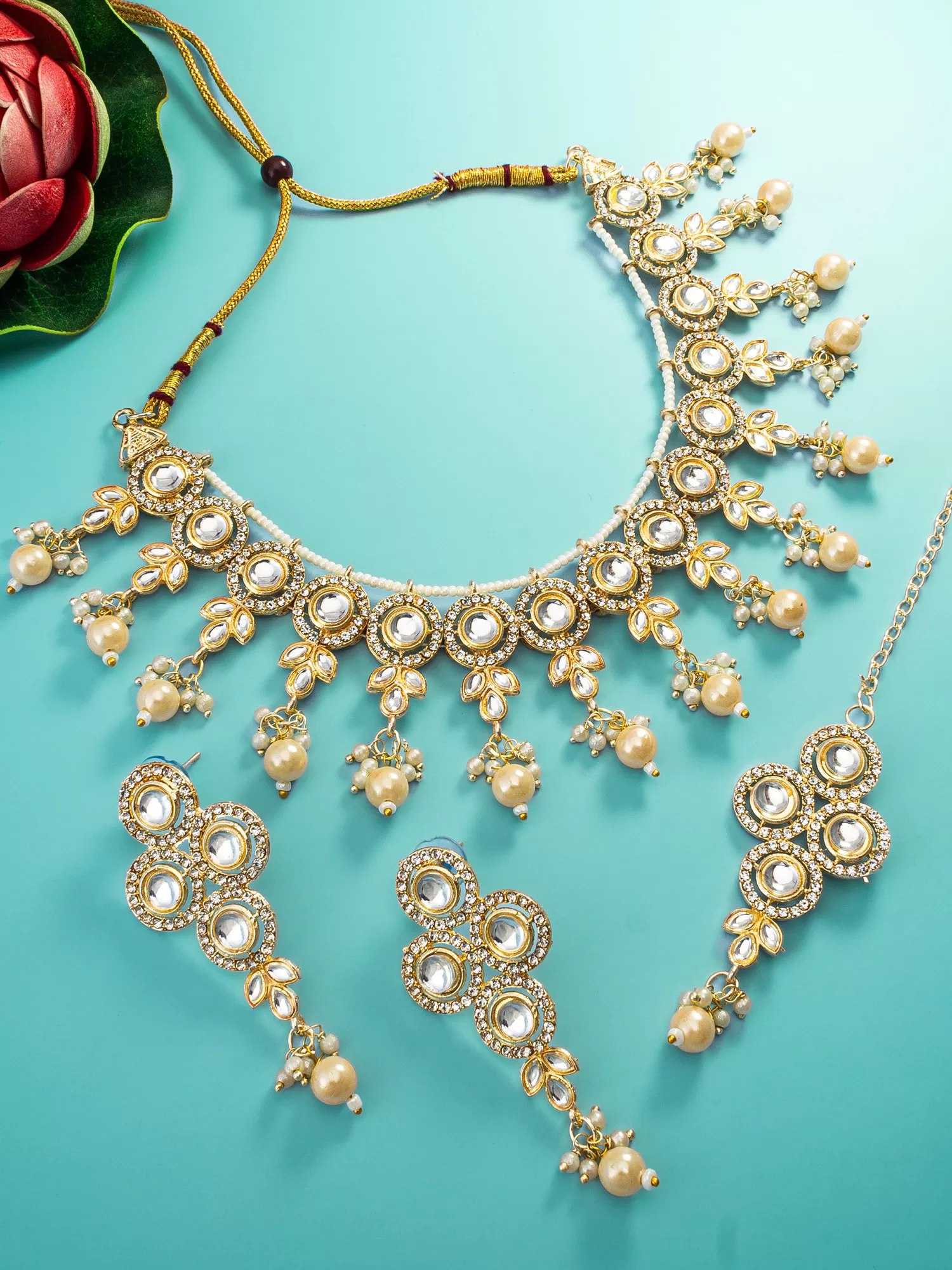 Ynf Brass KESH105 NK4481 Womens Jewellery Wholesale Necklaces Set Rajwadi Necklaces Set Manufacturer - Jewellery Export