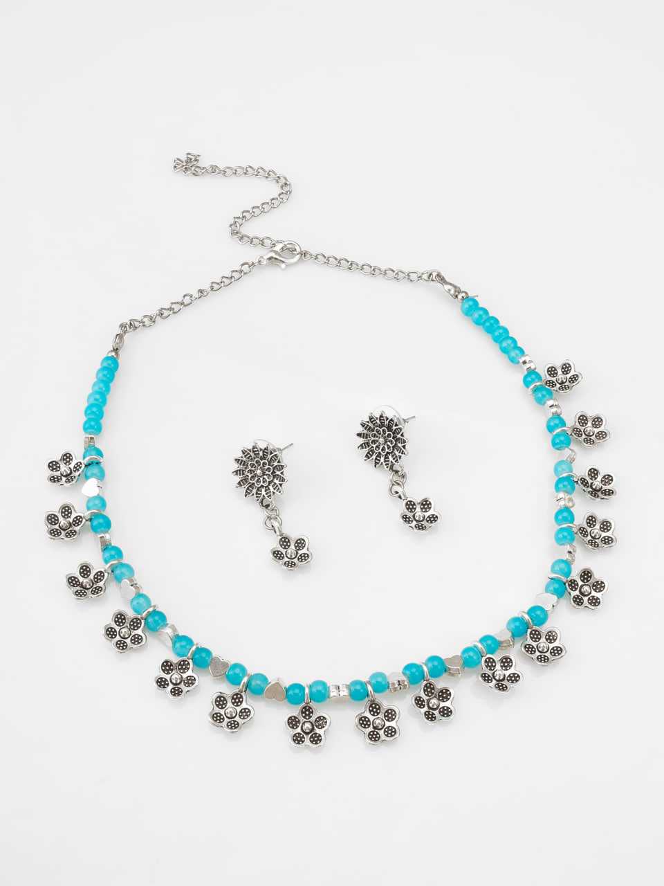 Ynf Brass KESH105 NK4560 Womens Jewellery Wholesale Oxidized Jewellery Set Manufacturer - Jewellery Export