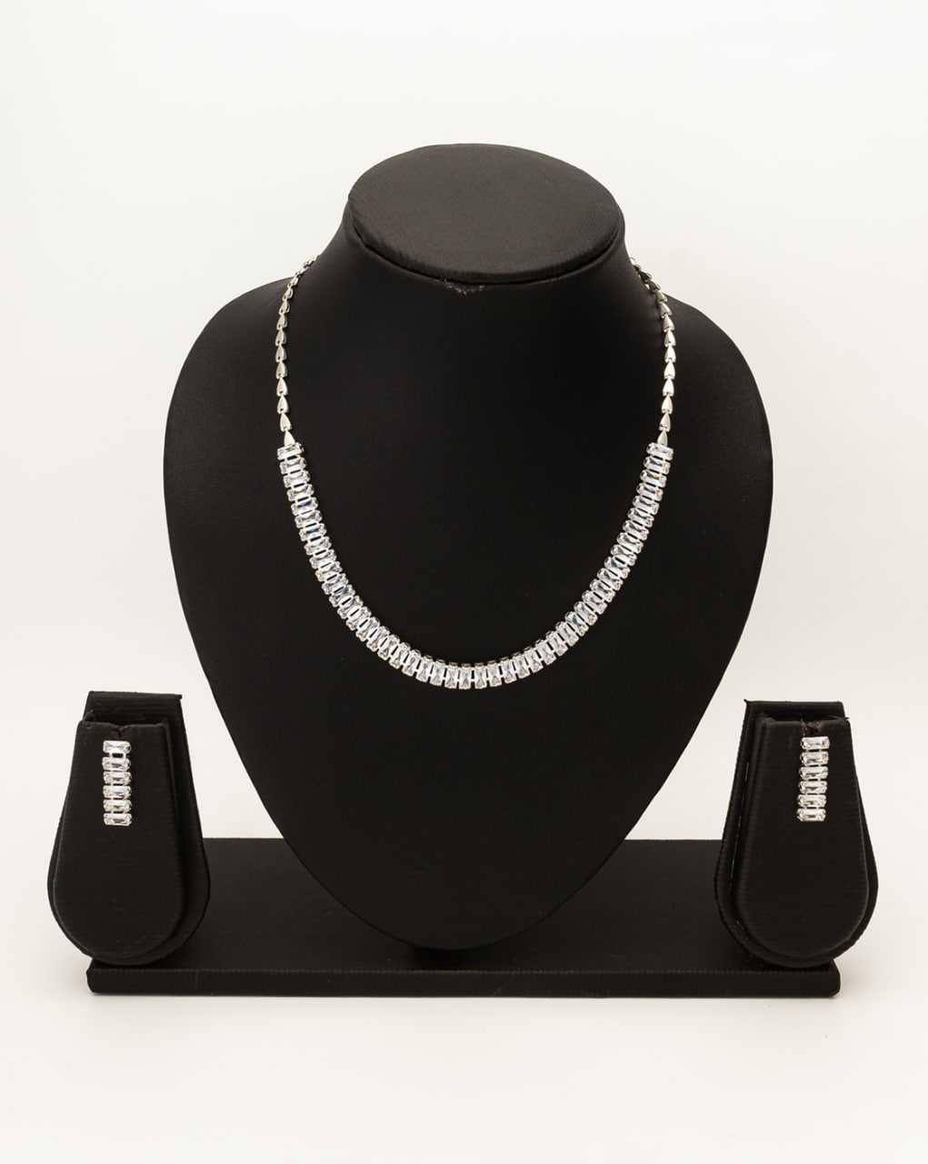 Ynf Brass KESH105 NK4578 Womens Jewellery Wholesale AD Diamond Necklace Artificial Necklaces Manufacturer - Jewellery Export