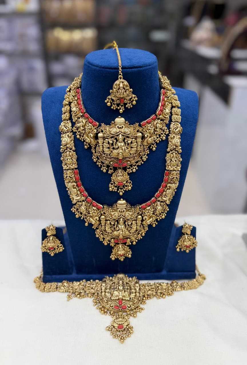 Ynf Brass KESH494 06 Womens Jewellery Wholesale Long Sets Bridal Jewelry Sets Artificial Bridal Jewelry Manufacturer - Jewellery Export