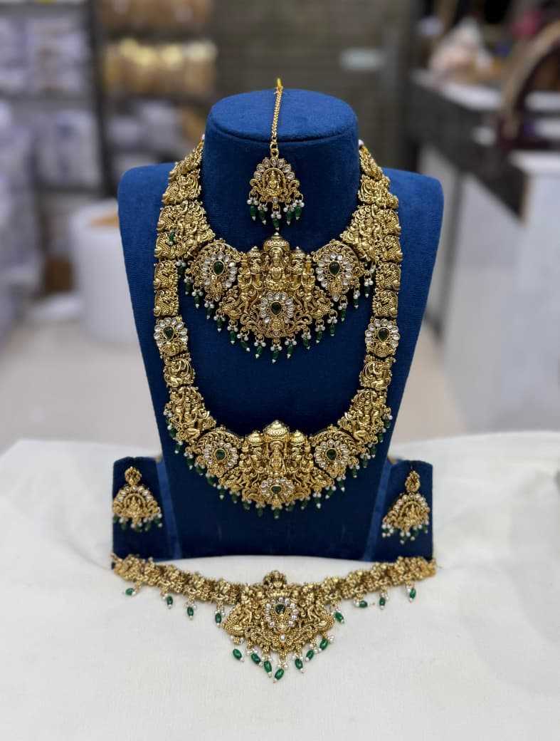 Ynf Brass KESH494 06 Womens Jewellery Wholesale Long Sets Bridal Jewelry Sets Artificial Bridal Jewelry Manufacturer - Jewellery Export