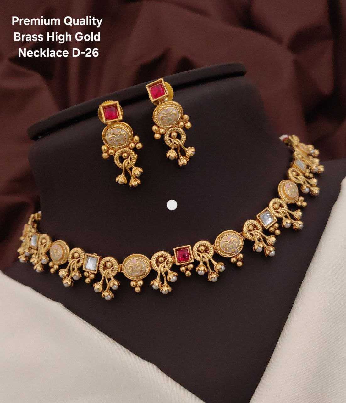 Ynf Brass Womens Jewellery Wholesale Choker Necklaces Kundan Necklace Set Manufacturer - Jewellery Export