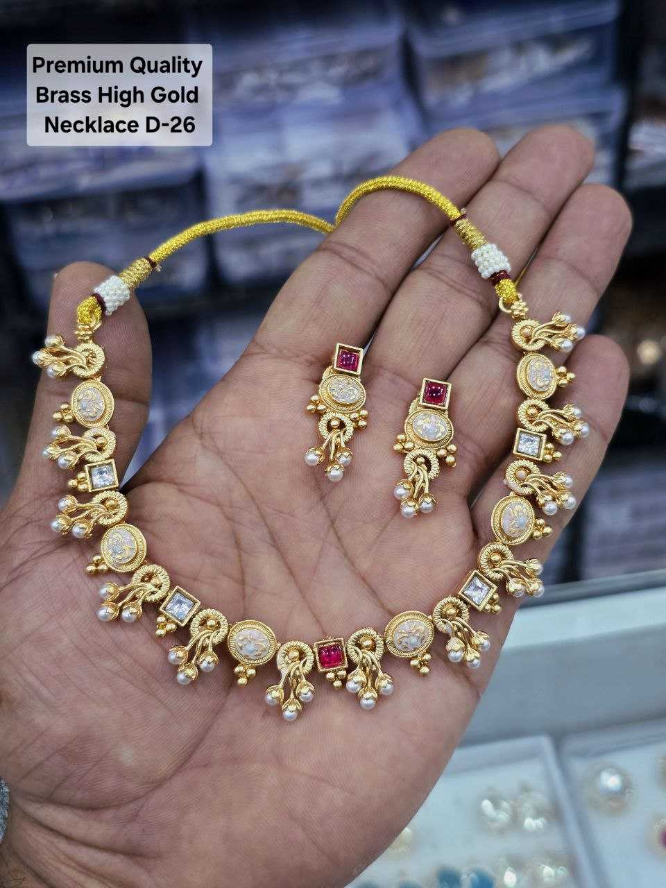 Ynf Brass Womens Jewellery Wholesale Choker Necklaces Kundan Necklace Set Manufacturer - Jewellery Export