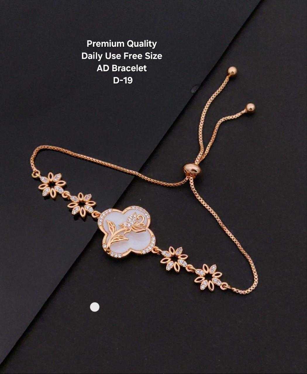 Ynf Fancy Womens Jewellery Wholesale AD Diamond Bracelet Golden Bracelet Gold Plated Jewelry Manufacturer - Jewellery Export