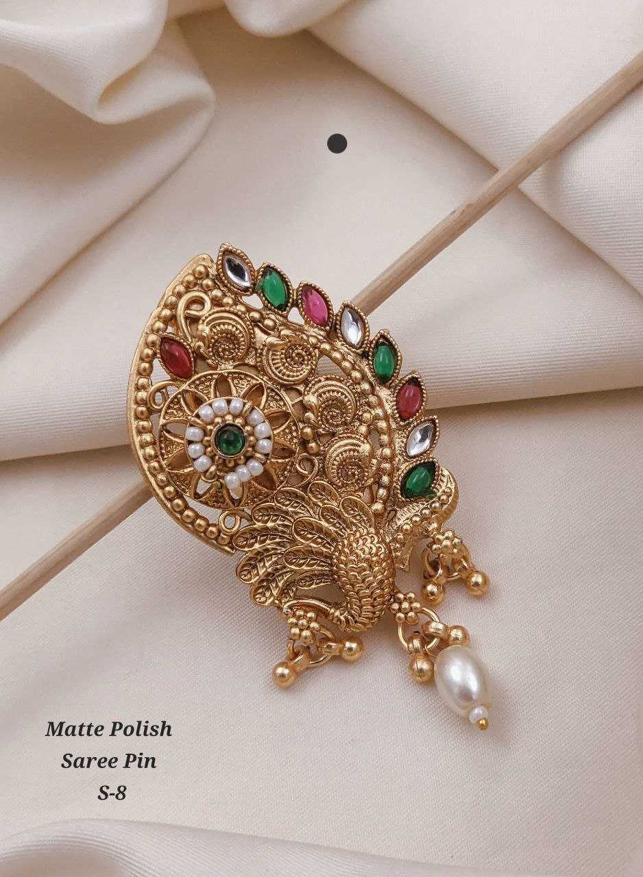 Ynf Brass KESH193 Womens Jewellery Wholesale Antique Saree Pins Manufacturer - Jewellery Export