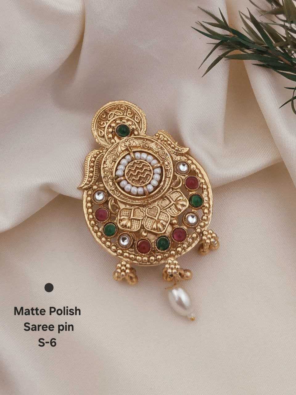 Ynf Brass KESH193 Womens Jewellery Wholesale Antique Saree Pins Manufacturer - Jewellery Export