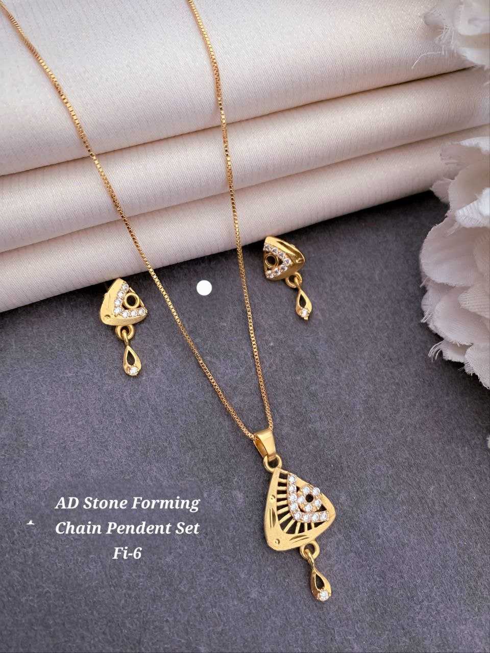 Ynf Brass KESH193 Womens Jewellery Wholesale Chain Pendant Set Gold Chains Manufacturer - Jewellery Export