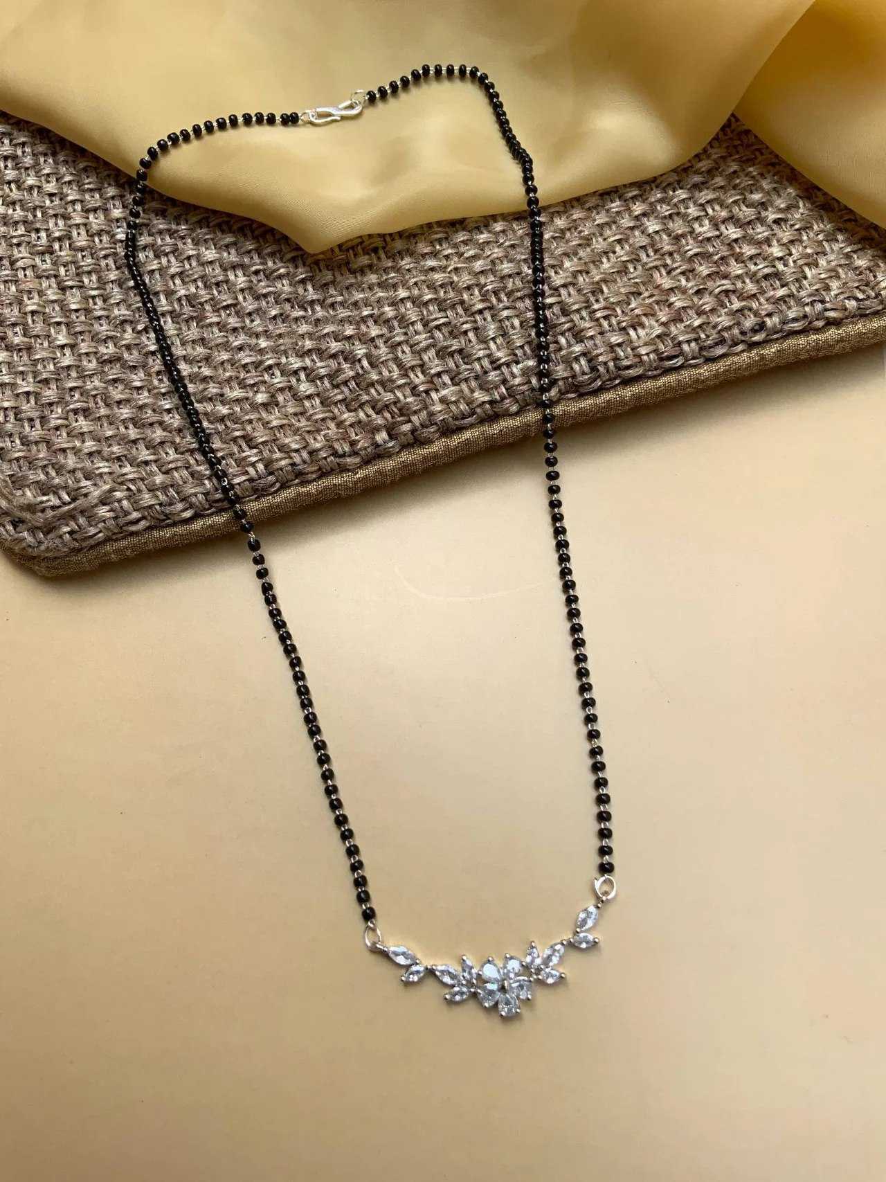 Ynf Silver Plated KESH191 MANGALSUTRA-1 Womens Jewellery Wholesale Mangalsutras Silver Plated Jewelry Manufacturer - Jewellery Export