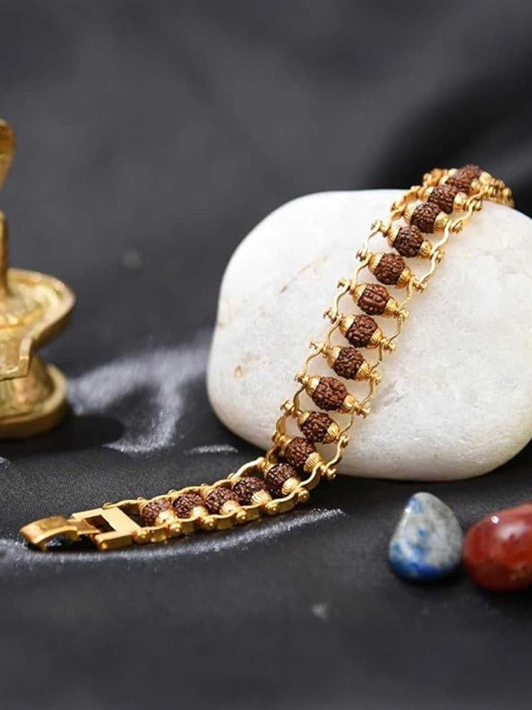 Ynf Brass KESH191 Mens Jewellery Wholesale Bracelets Rudraksha Bracelet Manufacturer - Jewellery Export
