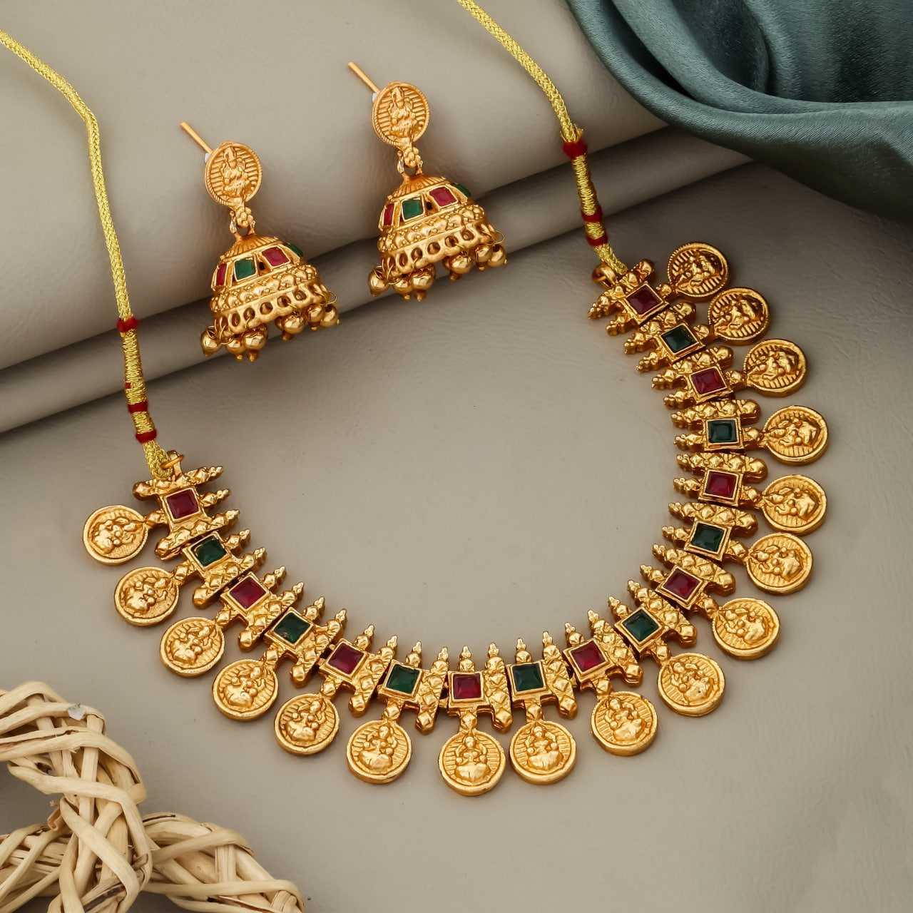 Ynf Brass KESH191 Womens Jewellery Wholesale Choker Necklaces Temple Jewelry Manufacturer - Jewellery Export