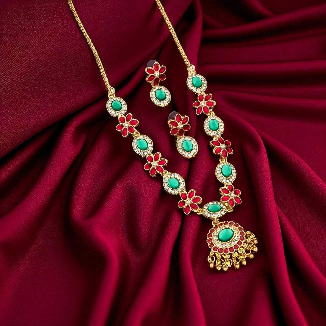 Ynf Brass Womens Jewellery Wholesale Kundan Necklace Set Antique Necklaces Set Fashion Necklace Manufacturer - Jewellery Export